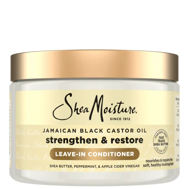 Shea Moisture Jamaican Black Castor Oil Strengthen and Restore Leave In Conditioner 326 g, nouveau packaging