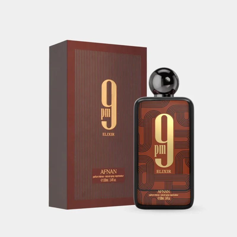 afnan 9 pm elixir 100ml parfum homme épicé cuiré longue tenue