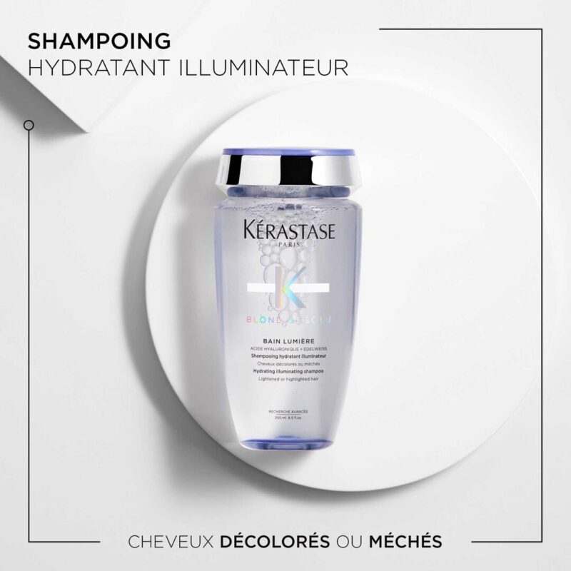 Kérastase Bain Lumière 250ml shampooing hydratant pour cheveux blonds, méchés et décolorés