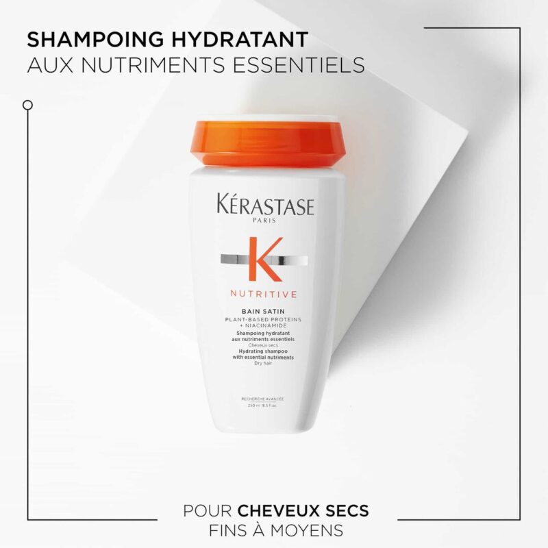 Kérastase Nutritive Bain Satin 250ml shampooing hydratant pour cheveux secs et fins
