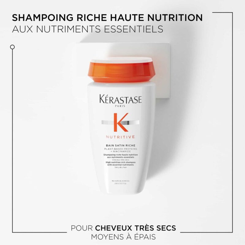 Kérastase Nutritive Bain Satin Riche 250ml shampooing nourrissant pour cheveux très secs