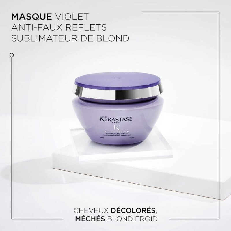 Kérastase Masque Ultra-Violet 200ml masque violet pour cheveux blonds, gris et décolorés