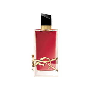 Flacon YSL Libre Berry Crush Eau de Parfum rouge avec logo doré