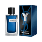 Flacon YSL Y Iced Cologne Eau de Toilette Intense avec jus bleu glacial et Y métallique