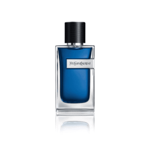Flacon YSL Y Iced Cologne Eau de Toilette Intense avec jus bleu glacial et Y métallique