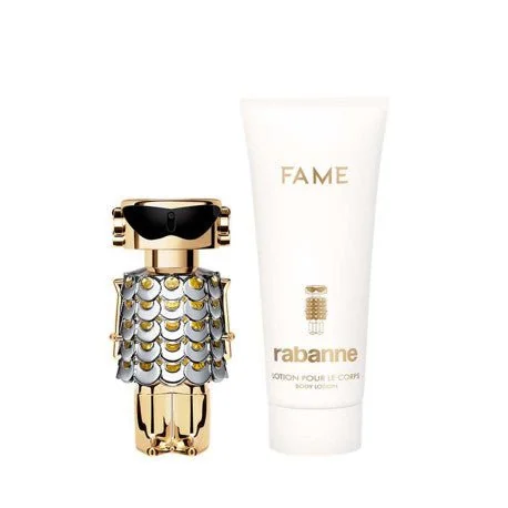 Coffret Rabanne Fame : vue détaillée ; Eau de Parfum 50 ml + Lait pour le corps 100 ml