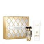Coffret Rabanne Fame : présentation du coffret ; Eau de Parfum 50 ml + Lait pour le corps 100 ml