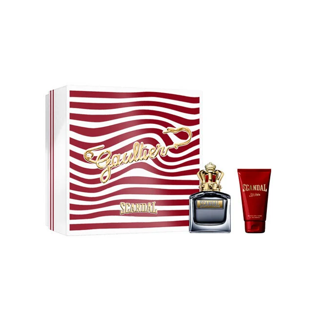 Coffret Jean Paul Gaultier Scandal Pour Homme : présentation du coffret ; Eau de Toilette 50 ml + Gel douche 75 ml