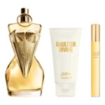 Coffret Jean Paul Gaultier Gaultier Divine : vue détaillée ; Eau de Parfum 100 ml + Lait pour le corps 75 ml + Eau de Parfum format voyage 10 ml