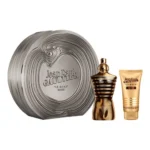 Coffret Jean Paul Gaultier Le Male Elixir : présentation du coffret ; Parfum 125 ml + Gel douche corps et cheveux 75 ml