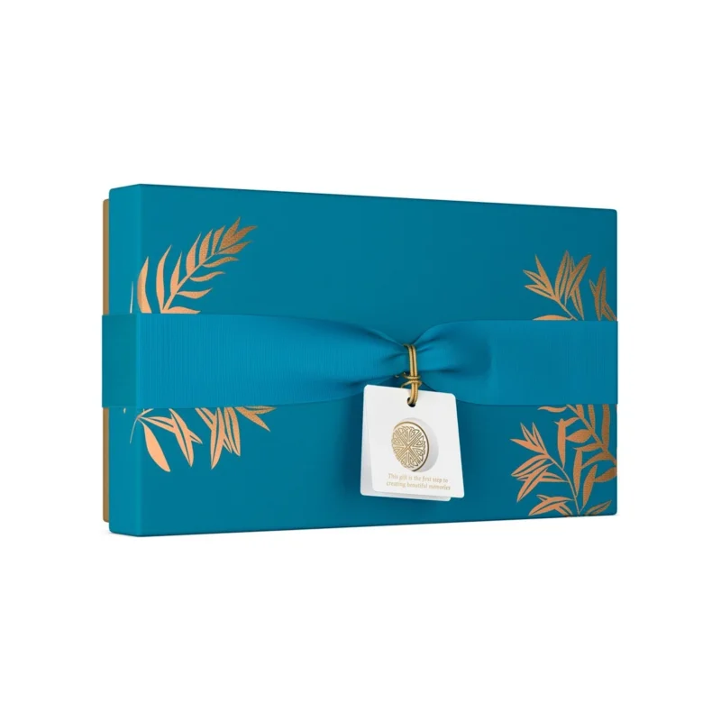 Coffret Rituals The Ritual of Hammam Small : autre vue du coffret ; Mousse de douche 50 ml + Boue exfoliante pour le corps Body Mud 70 ml + Crème pour le corps 70 ml + Bougie parfumée 25 g
