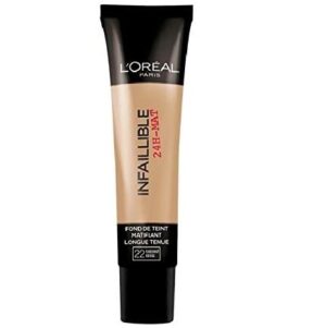 Infaillible 24H Matte L’Oréal Paris, fond de teint 22 Beige Éclat 35 ml, vue du tube